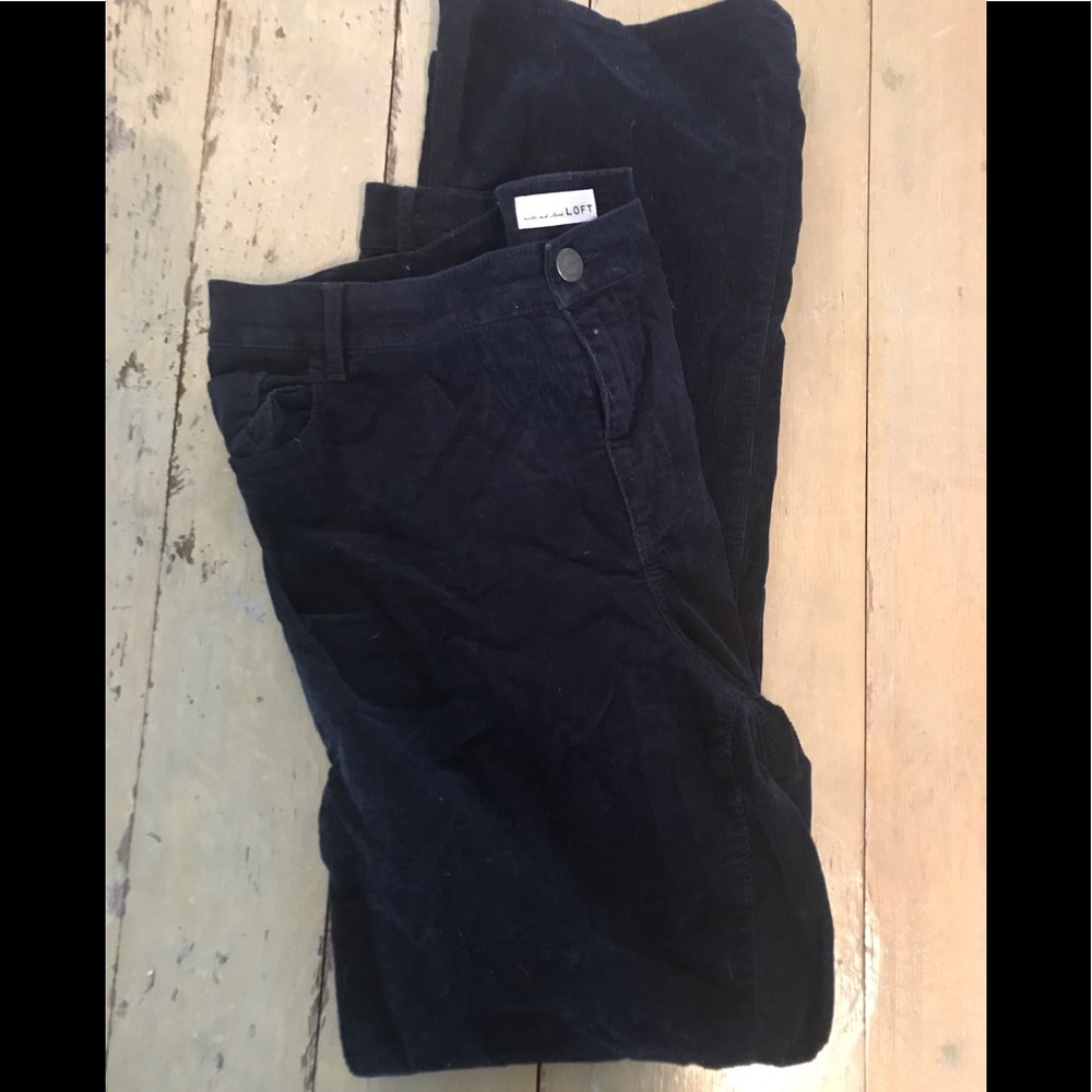 Size 18 dark blue corduroy LOFT pants